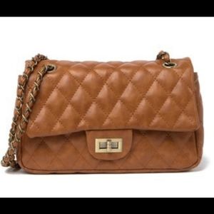 Quilted crossbody flap bag